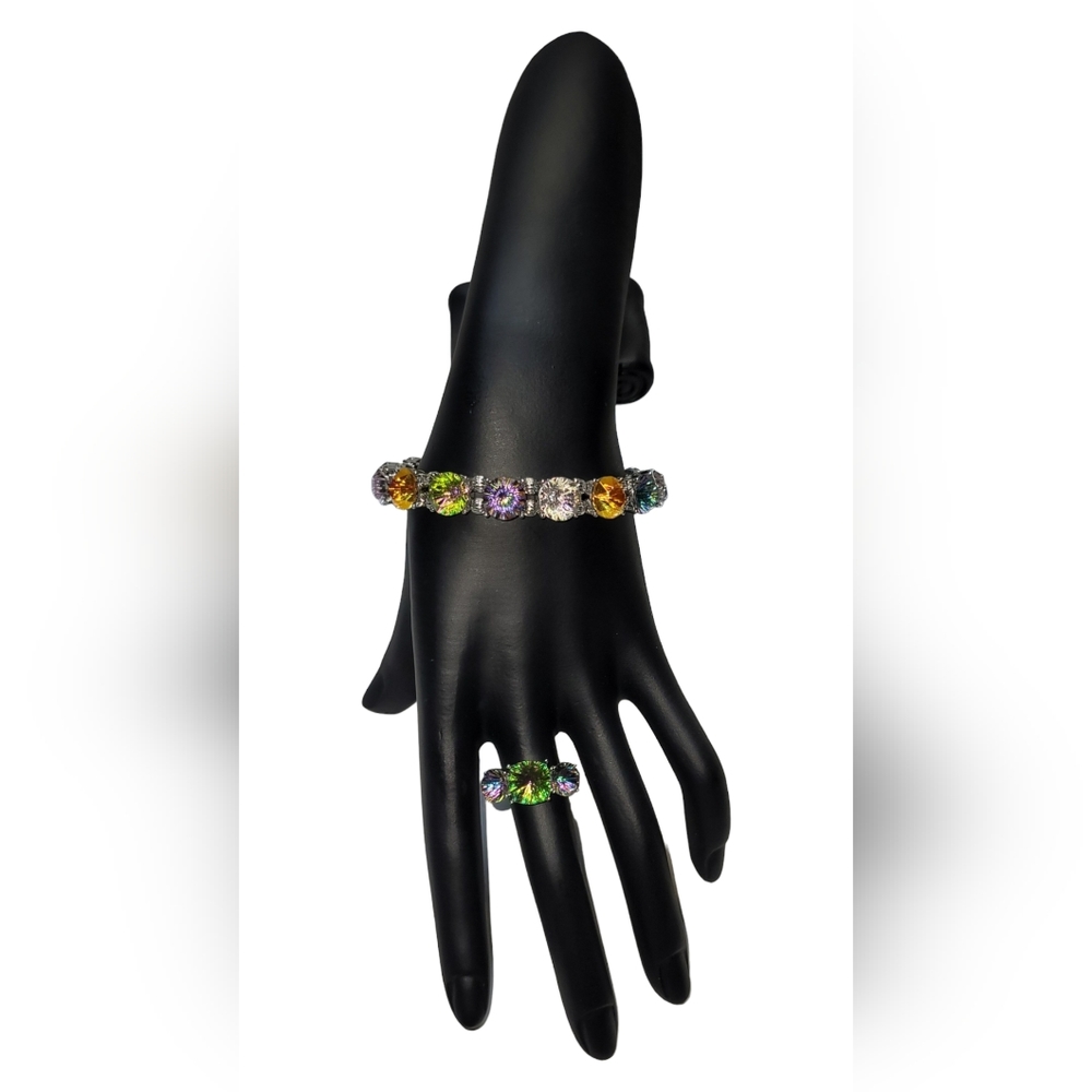 Kirks Folly Cosmic Bliss stretch bracelet and ring.
